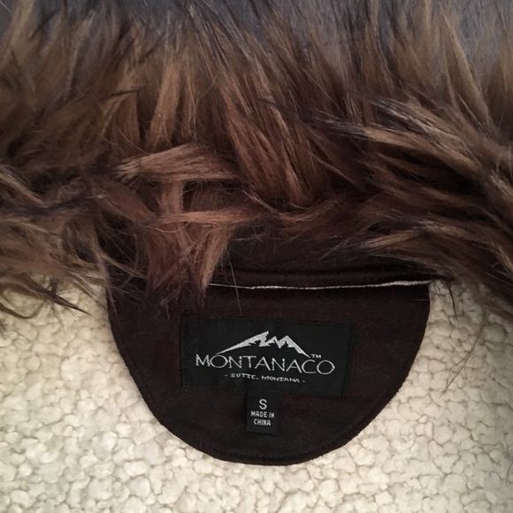 FAUX LEATHER & FAUX FUR SHERPA WINTER COAT - Picture 6 of 9